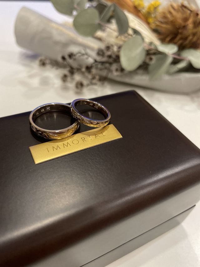 リング２つと収納ケース