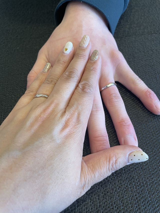 入籍後に指輪をつけました