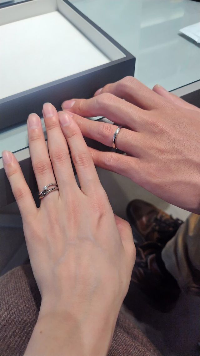 お店で受け取り後すぐにつけてみた写真です！