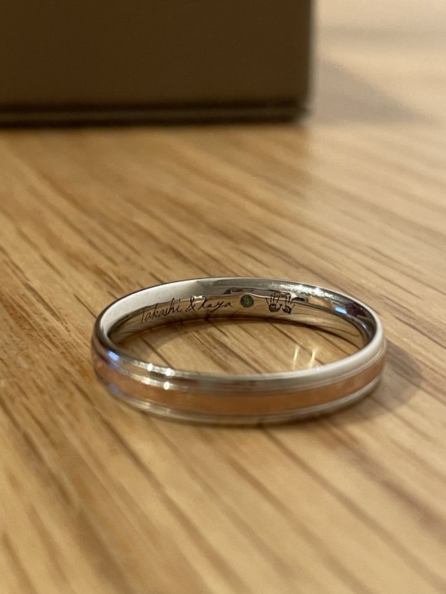 手書き文字＋手形の刻印を入れてもらいました！お気に入り♡