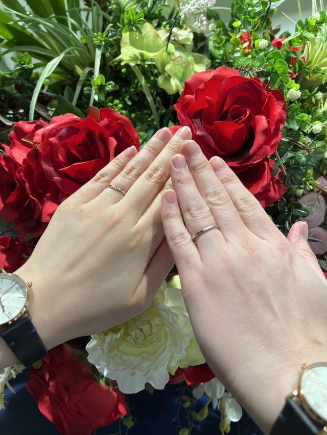 私は標準、彼女はピンクゴールドのコンビのセミオーダーです