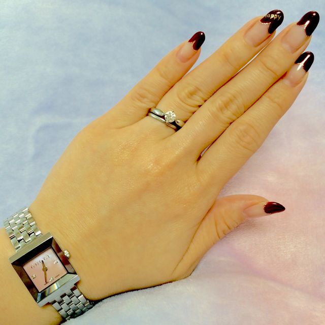 婚約指輪との重ね着け