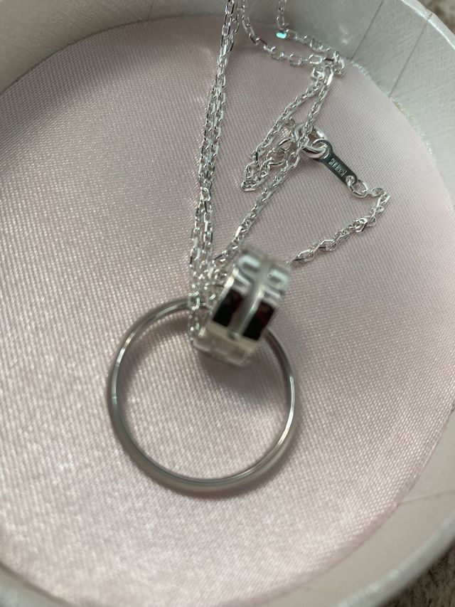 普段着用できない為リングホルダー付ネックレスにつけています