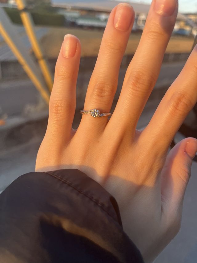 夕暮れに照らすと違う見え方になってとても素敵です！