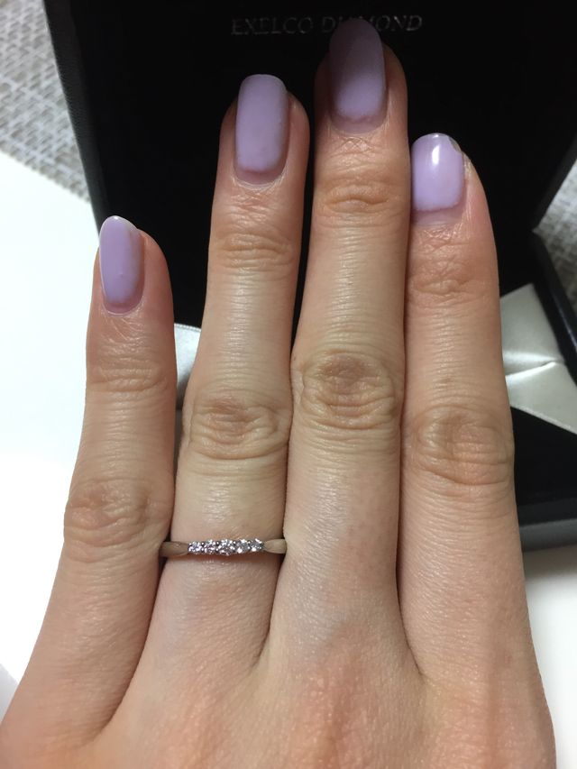 ストレートにダイヤが5つ