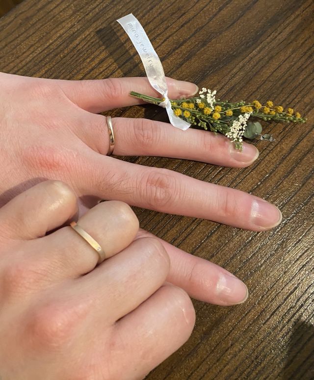 初めて着用した時のお写真です。