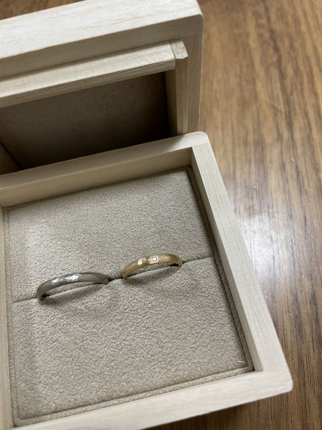 指輪の入れ物も可愛いくお気に入りです。