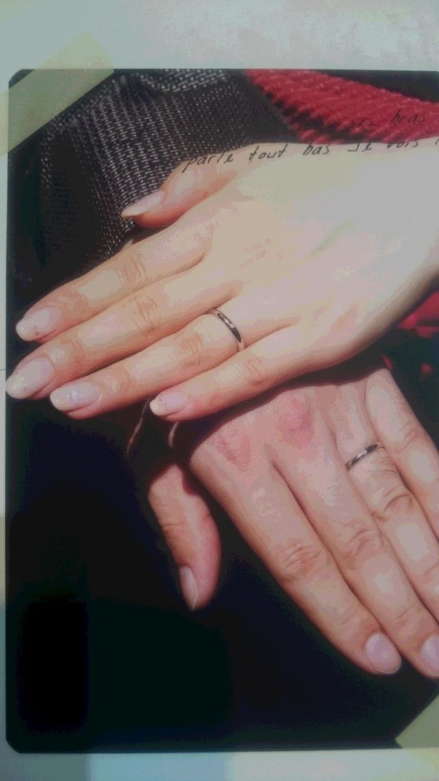 主人の希望で一粒ダイヤのシンプルなプラチナリング