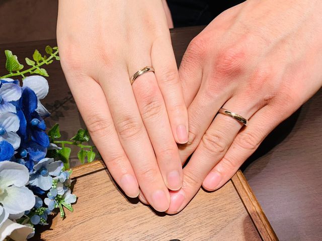 夫婦ともに同じデザイン・幅です