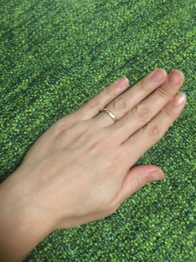 オーダーした結婚指輪です