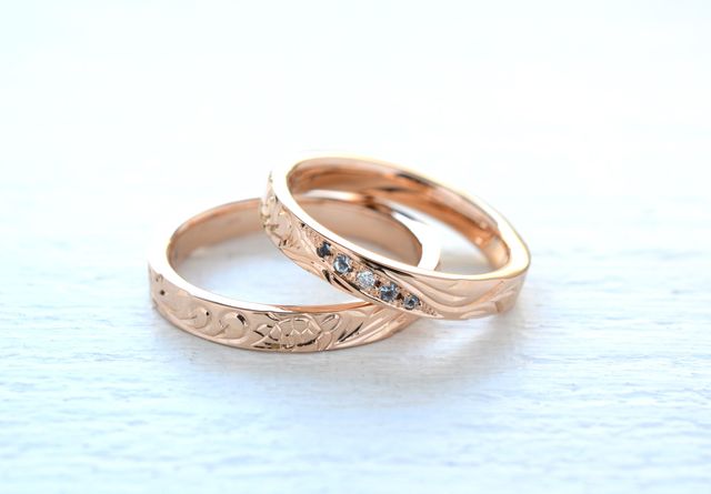 ハワイアンの彫刻をしました。
ダイヤモンドとアクアマリン