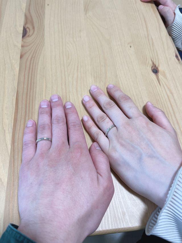 2人の指輪の写真