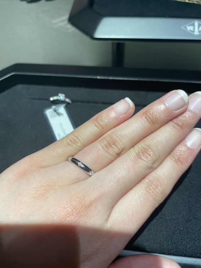 ダイヤ付きの結婚指輪も素敵でした。
存在感がありました。