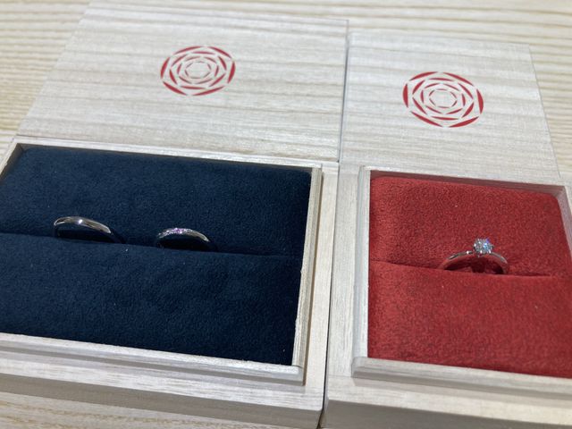 完成品と初対面。木箱もとてもかわいいです。