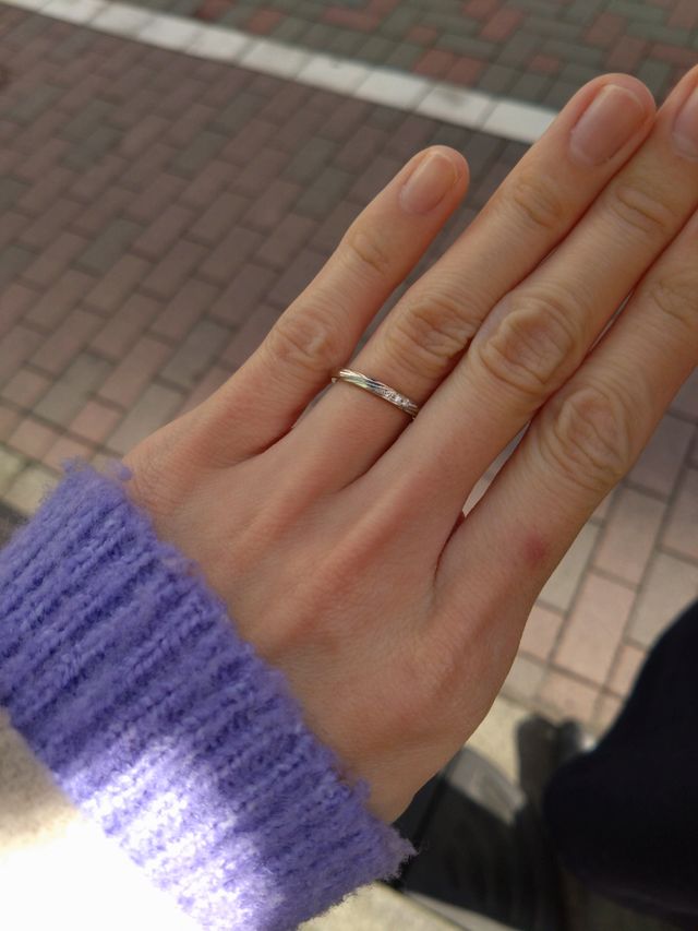 結婚指輪をつけましたー！