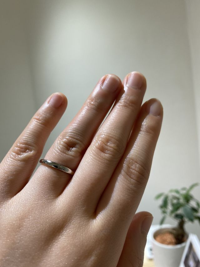 指輪受け取り日の写真です