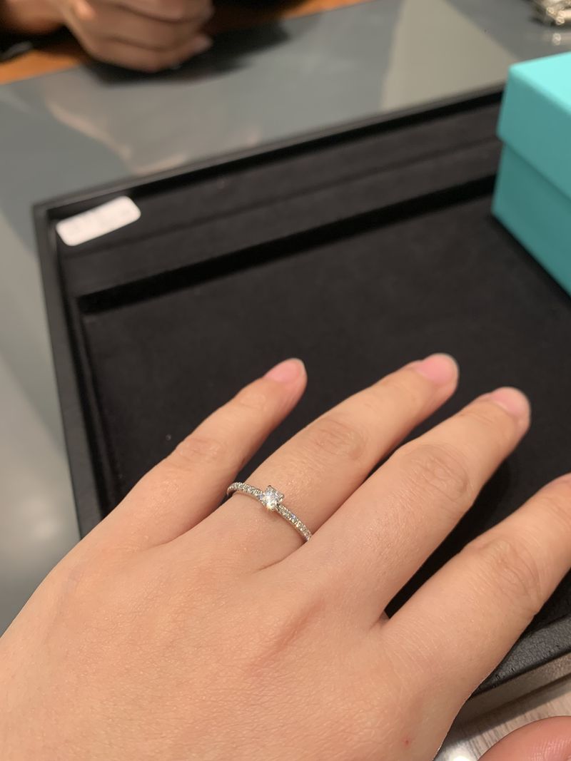 Tiffany 婚約指輪トゥルーダイヤ　エンゲージメントリング ティファニートゥルーエンゲージメントリング（トゥルーカット）です