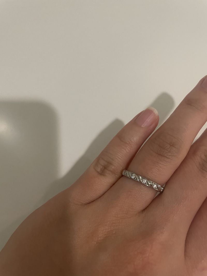 ★CHAUMET★ トルサード ダイヤリング 定価37万 2024年購入 CHAUMET（ショーメ） トルサード ダイヤモンド リング Pt950 7P ♯47