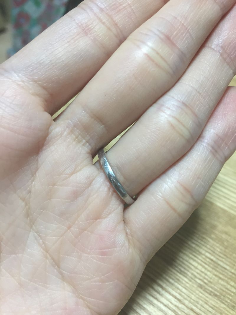 もともとハーフエタニティ リングを希望していた事 ・私の指が3号なの