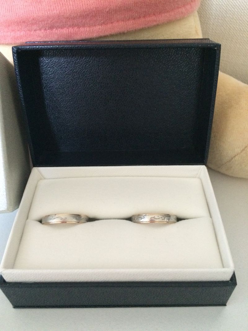 この指輪はお店で見て一目惚れで決めました。大好きなピンクゴールドが