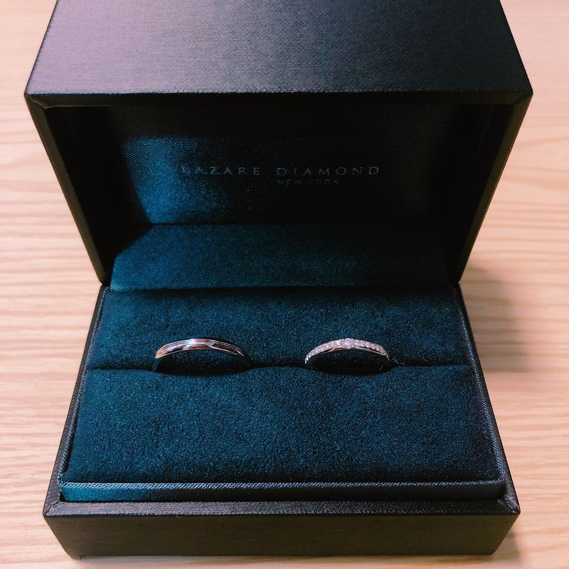 デザインです。ハーフエタニティの形を探していました。均一サイズの