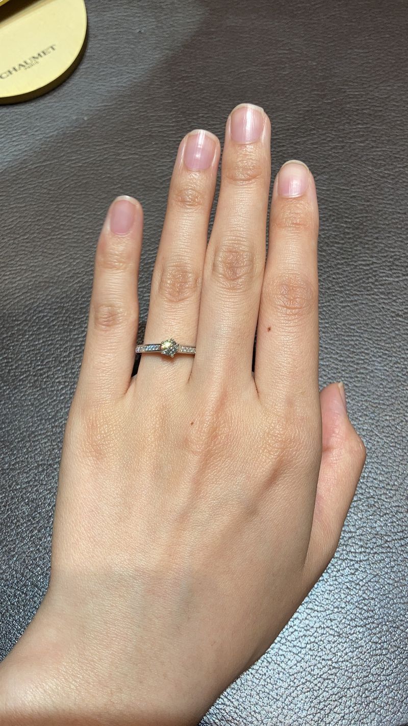 ショーメのフリソンソリテール。 一見するとシンプルなソリティア