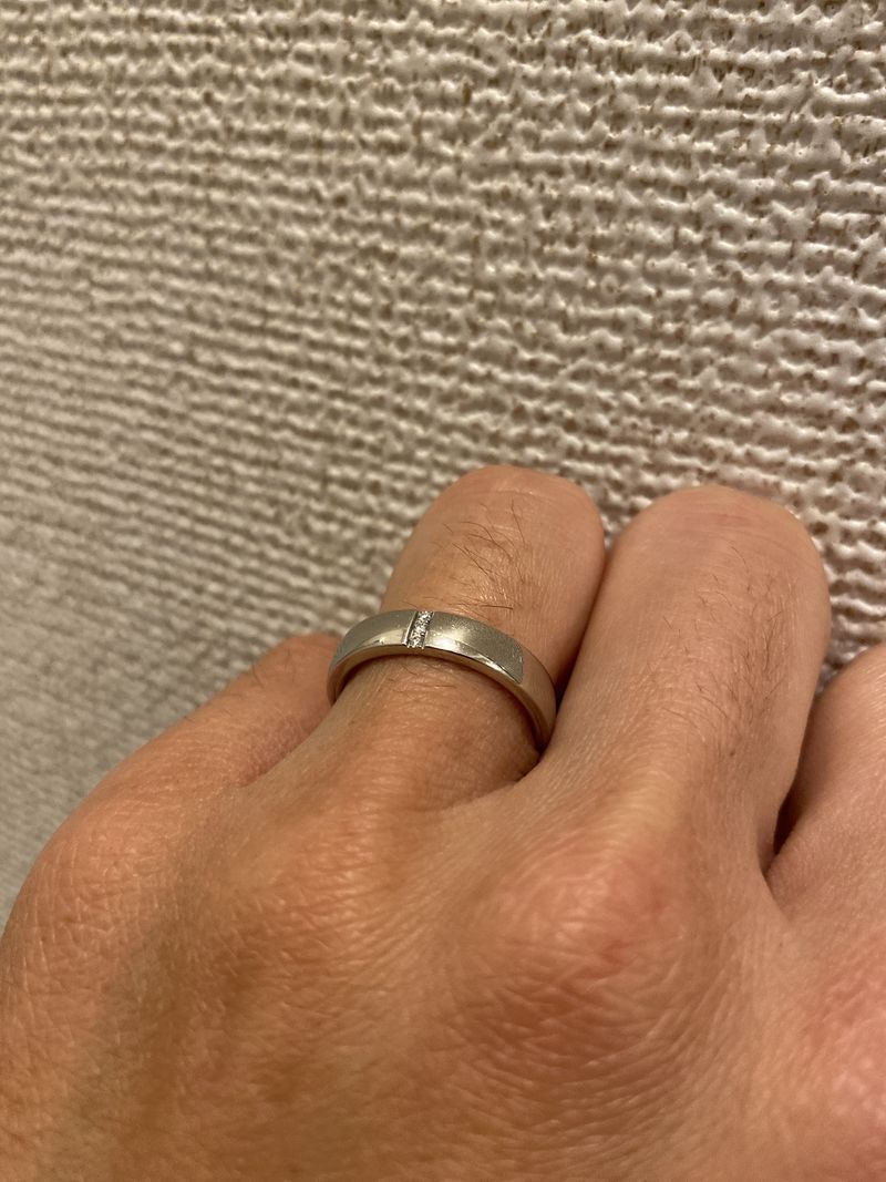 ★HARRY WINSTON★ スリーストーン バンドリング ペア 定価100万 ☆HARRY WINSTON☆ スリーストーン バンドリング ペア 定価100万