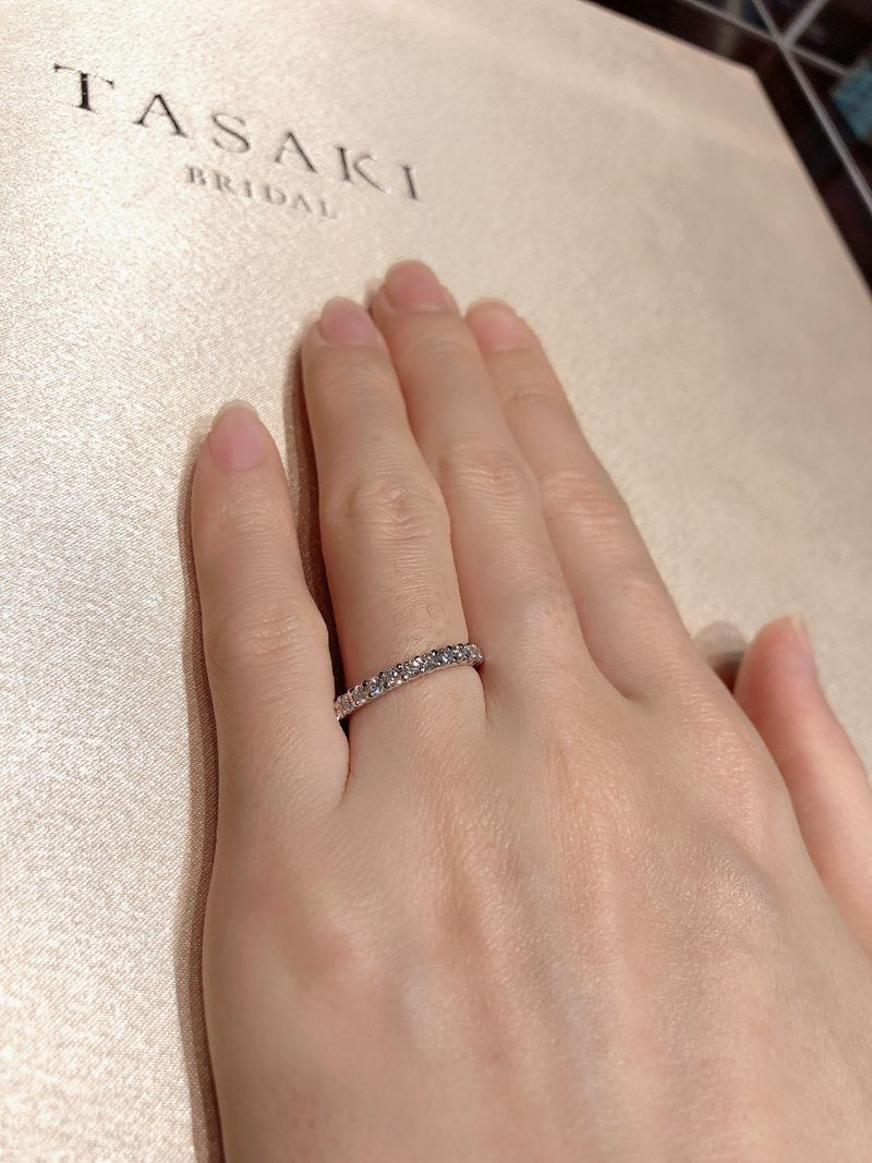 TASAKI ハーフエタニティリング　Pt950 TASAKIで大人気のブリッランテ ハーフエタニティ 16 リングです