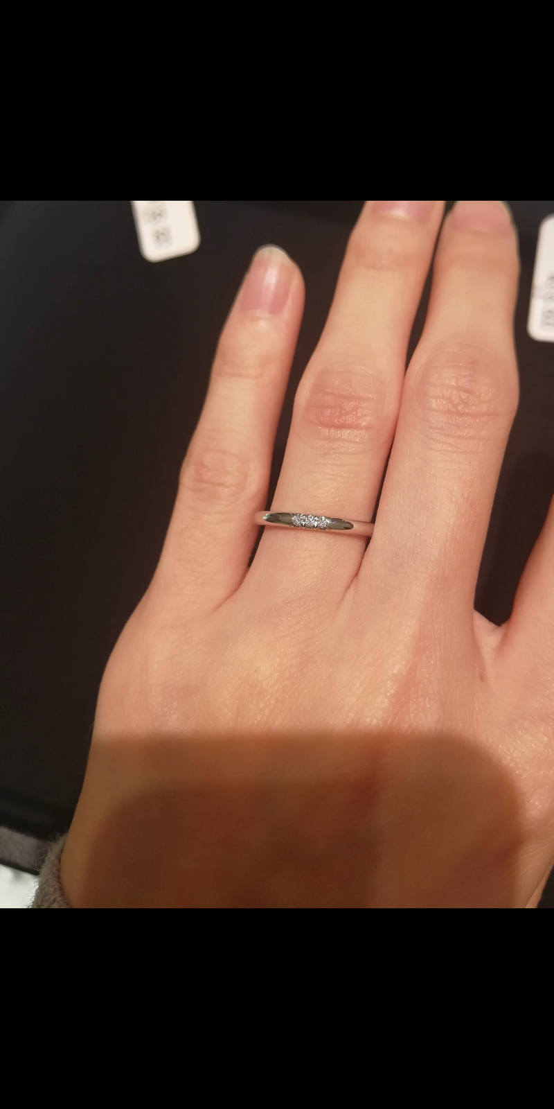 ミキモト　マリッジリング ミキモトのマリッジリングです。 シンプルなプラチナに、ダイヤが3つ