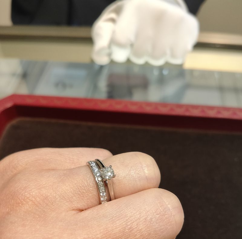 超美品　Cartier　カルティエ　ソリテール　ダイヤリング　購入証明書付 超美品 Cartier カルティエ ソリテール ダイヤリング 購入証明書付 超