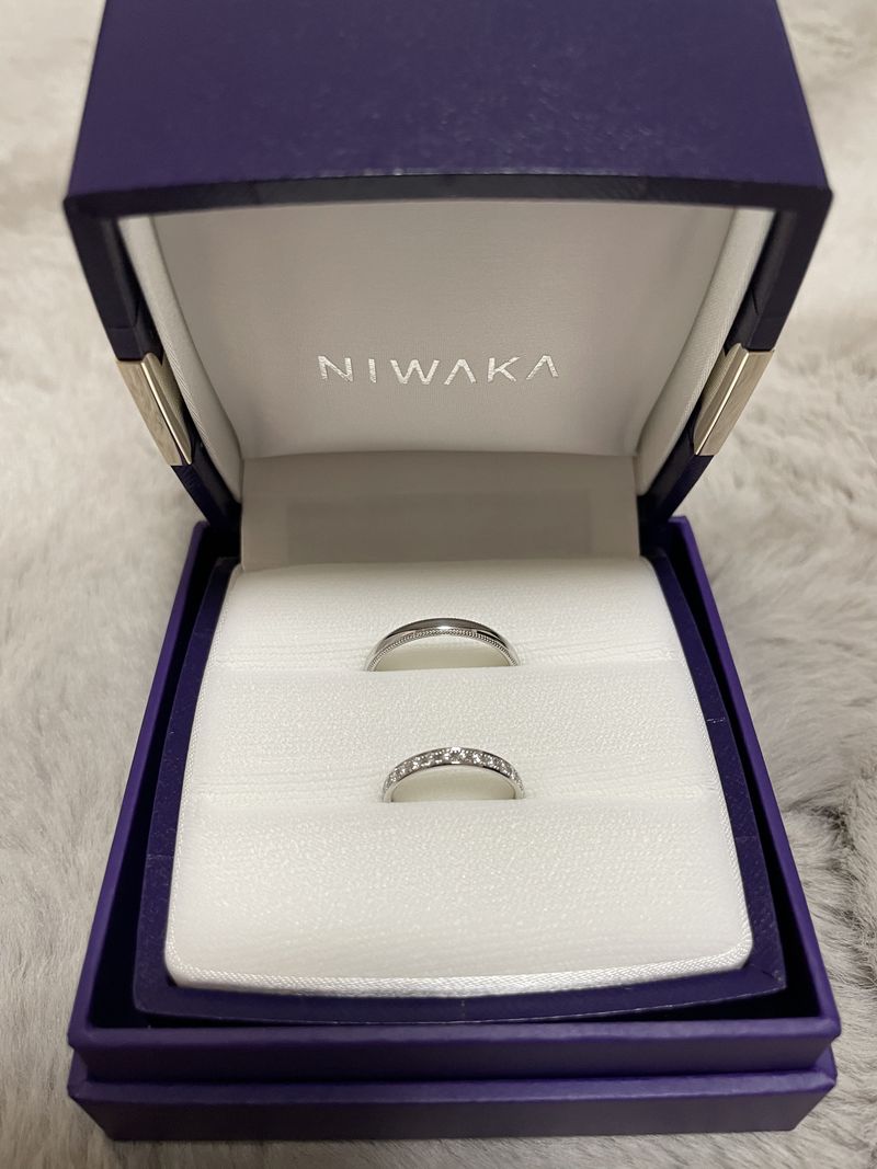 ハーフエタニティを探していたところ俄の指輪が一番シンプルで理想の