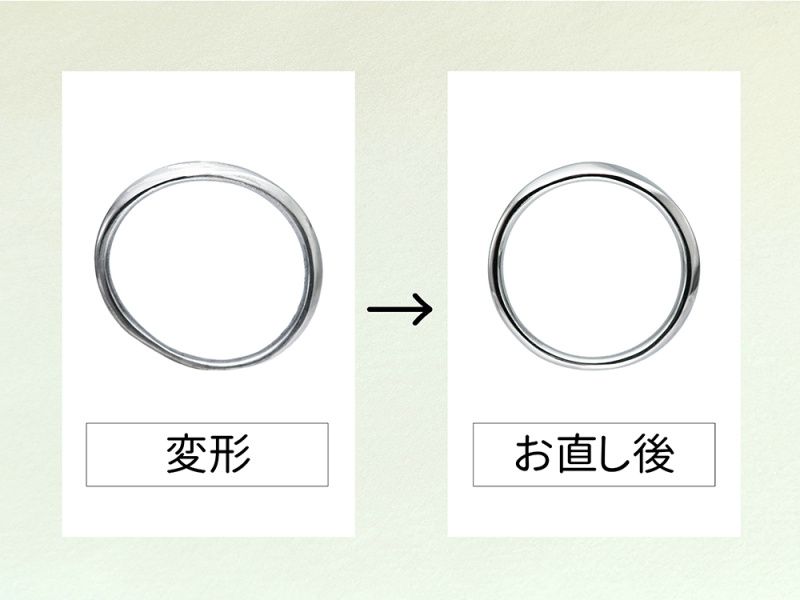 歪みやダイヤの爪留めの緩みを定期的にチェック！