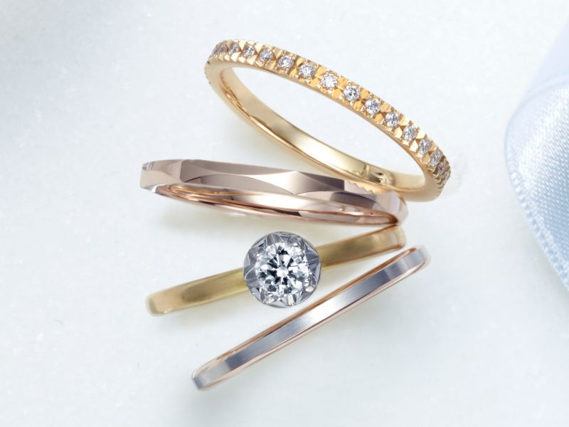 好みのリングに出会える豊富なデザインバリエーション