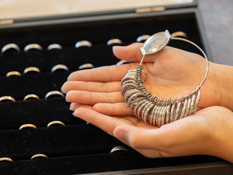 しっかりリングサイズの計測