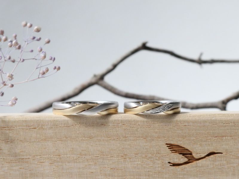 ふたりが１つの家族になる姿をイメージしてデザインしたギメルリング