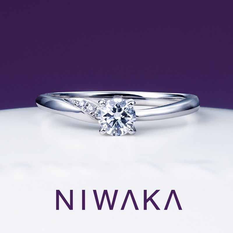 ハル様！俄　NIWAKA 婚約指輪　エンゲージリング　ダイヤモンドプラチナ木洩日 木洩日 KOMOREBI [婚約指輪] 俄(にわか) | Ringraph(リングラフ)