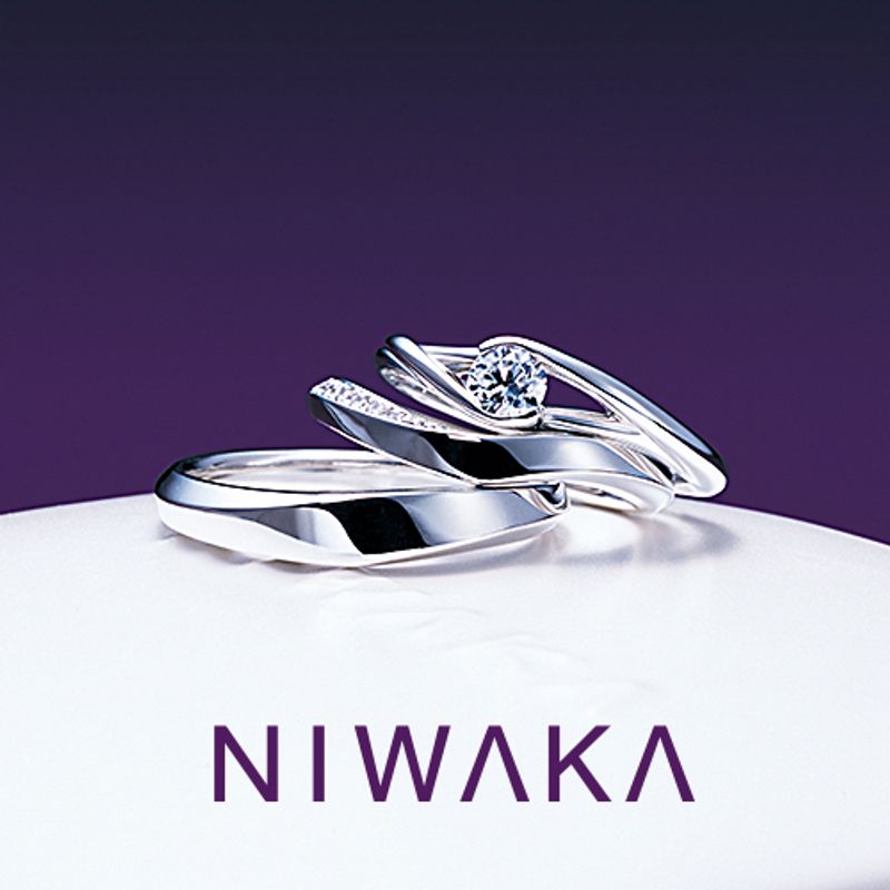 【しゅ 】ニワカ 俄 リング 望 MOCHIZUKI・水鏡 MIZUKAGAMI [セットリング] 俄(にわか) | Ringraph