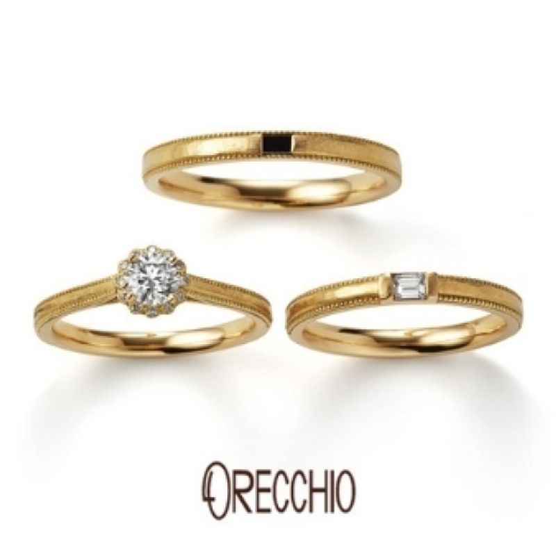 ORECCHIO オレッキオ　レディース　ダイヤ　指輪 四角いエメラルドカットダイヤのORECCHIO(オレッキオ)