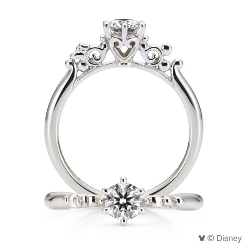 k uno ケイウノ　Disney ミッキー　ダイヤモンドリング Pt950 新品仕上げ済】 ケイウノ ディズニー Pt950 ミッキー ダイヤ
