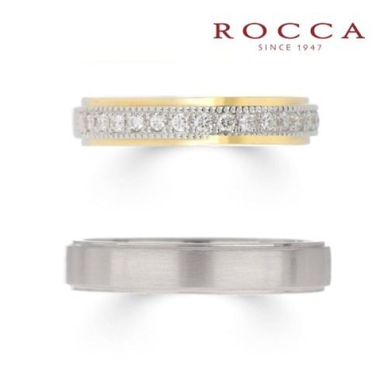 ROCCA】ゴールドとプラチナのコンビのハーフエタニティ！華やかな
