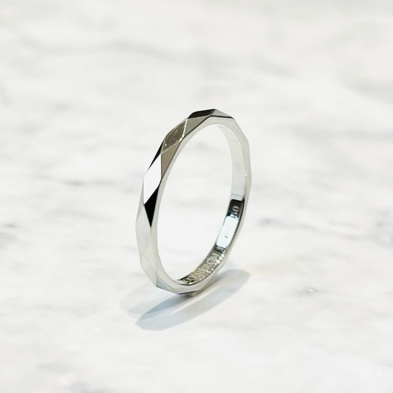 ブシュロン】ファセット プラチナリング スモール [結婚指輪] JEWELRY