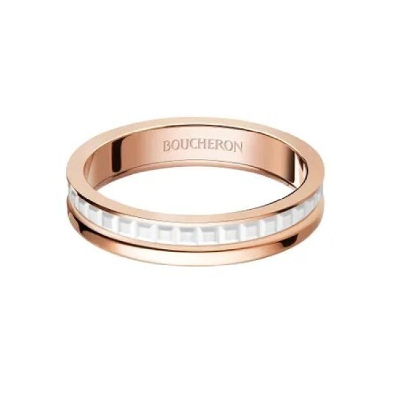 ブシュロン】キャトル ホワイトリング ハーフ [結婚指輪