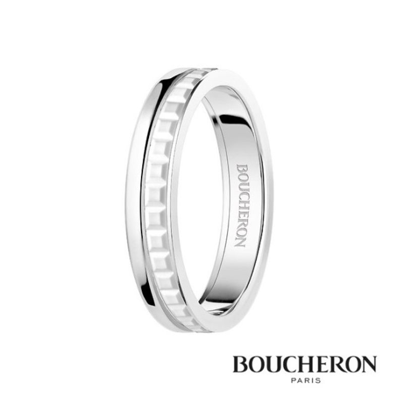 極美品！Boucheron★キャトル ホワイトリングハーフ ブシュロン】キャトル ホワイトリング ハーフ [結婚指輪] JEWELRY