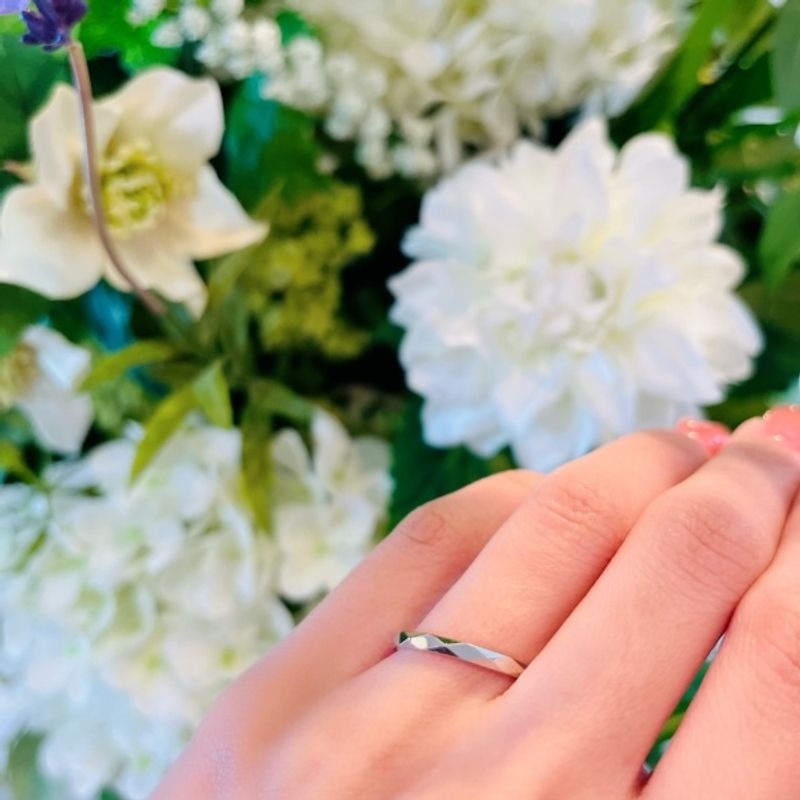 ブシュロン】ファセット プラチナリング スモール [結婚指輪] JEWELRY