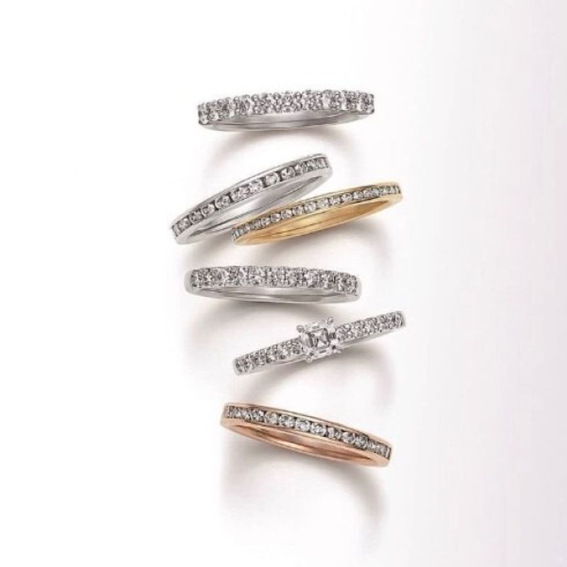  ASSCHER リング 2個セット ケース付き ロイヤルアッシャー セットリング2 | ロイヤルアッシャー
