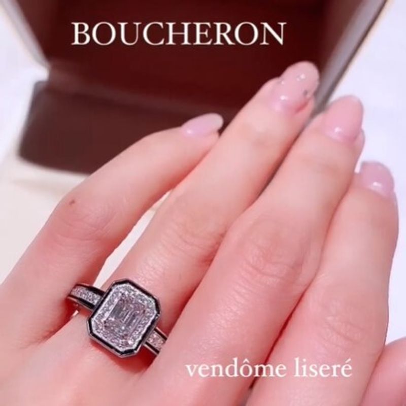 佐*読様 ブシュロン ヴァンドーム リズレ ソリテール リング ブシュロン】ヴァンドーム リズレ ソリテールリング [婚約指輪