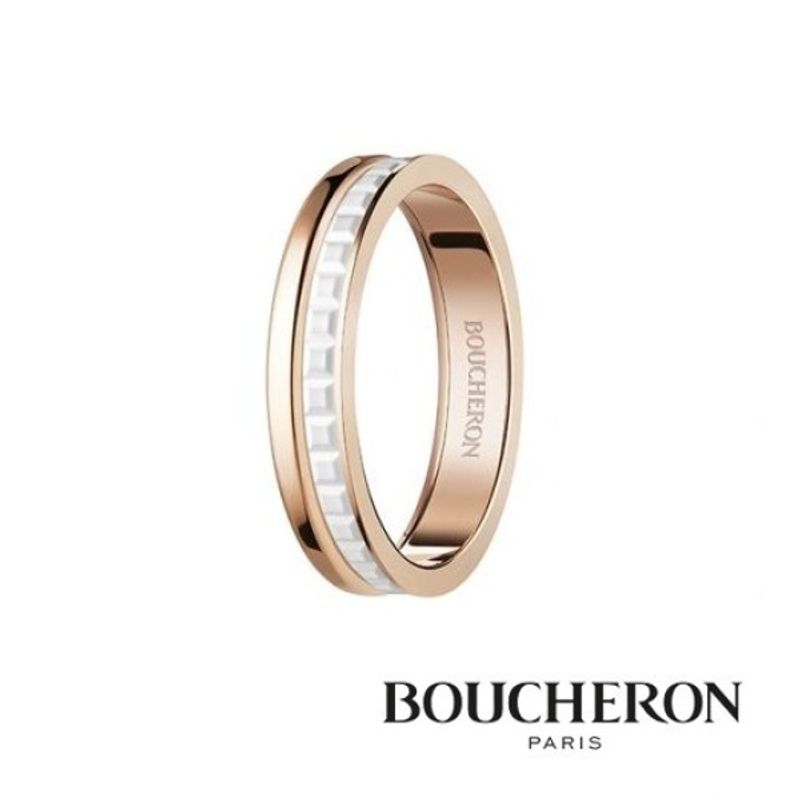 ブシュロン キャトル ハーフ YG ブシュロン】キャトルダブルホワイト ハーフ [結婚指輪] JEWELRY