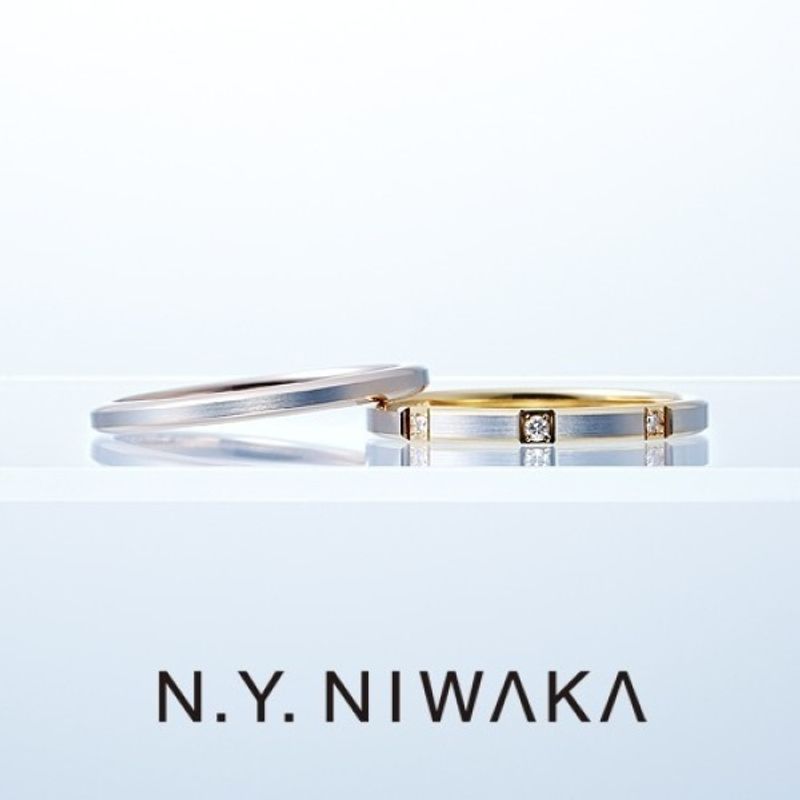 HARMONY YW136(左), YW137(右) [結婚指輪] N.Y.NIWAKA