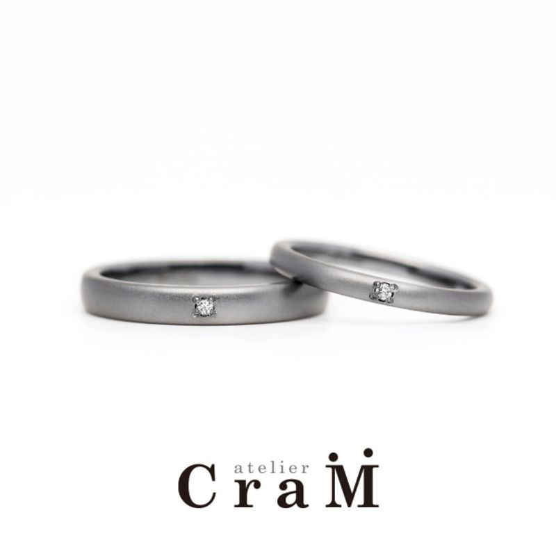 タンタルの甲丸リング｜金属アレルギー対応素材 [結婚指輪] atelier