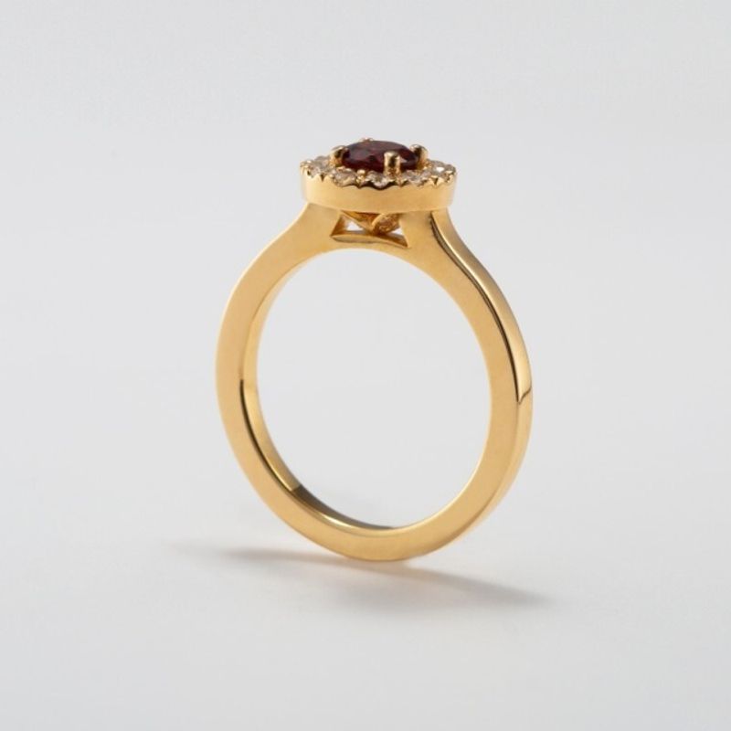 ◉wafu➡ガーネット　指輪　18金 楽天市場】【中古】K18ガーネットリング 0.01ct 約3.8 約14号